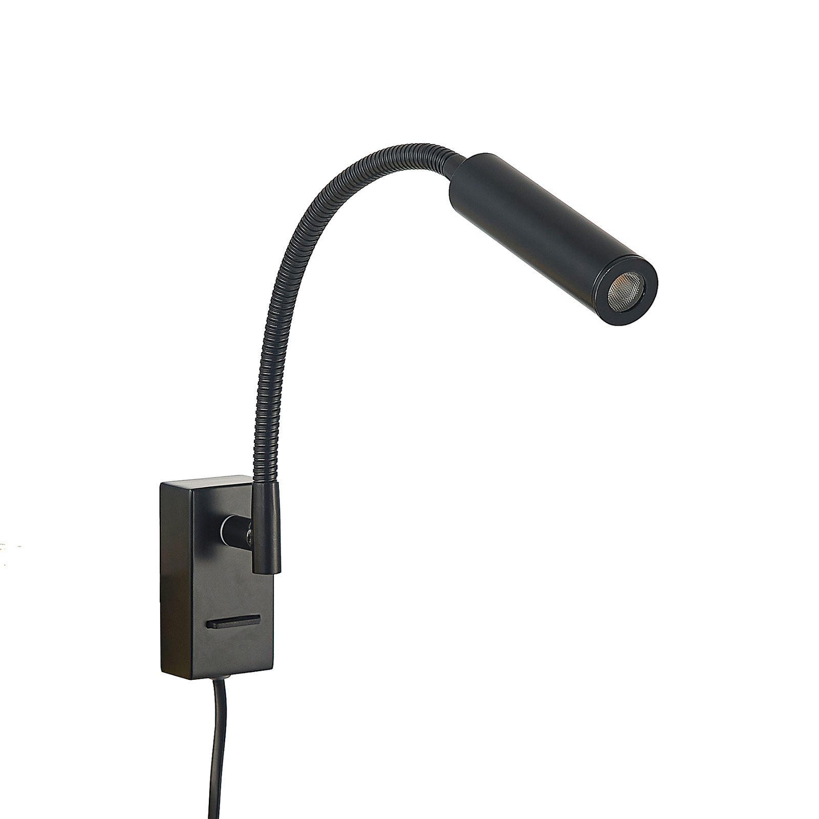 Lucande Anaella LED nástěnné světlo, černé, 47 cm