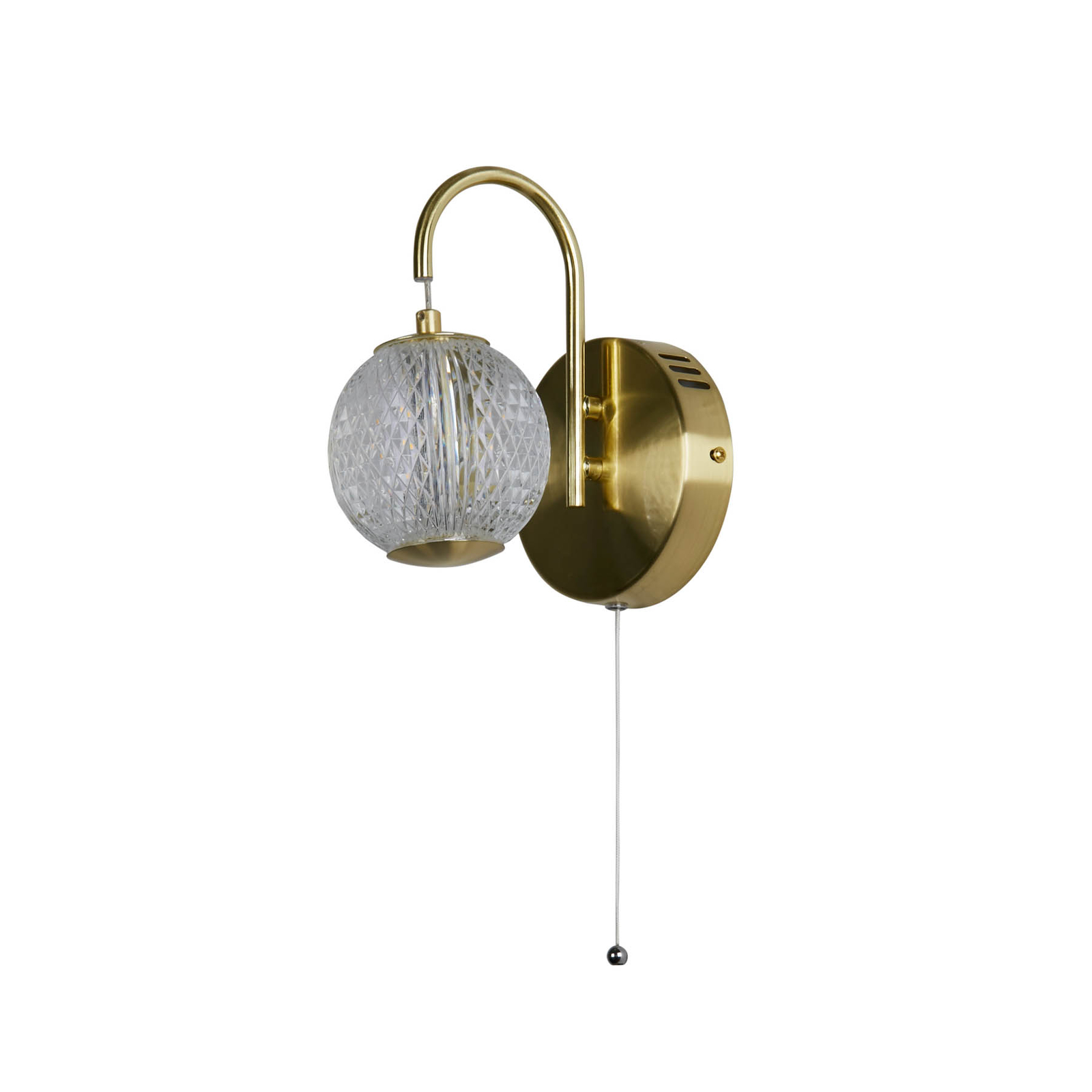 LED wall light Allure brass-coloured, steel, acrylic, switch