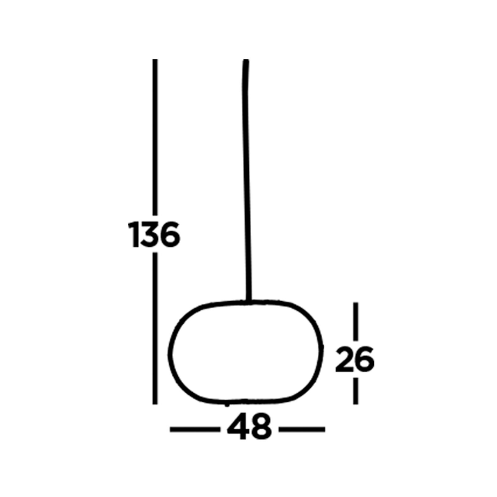 Bali hanglamp, Ø 48 cm, rotan, licht hout, E27