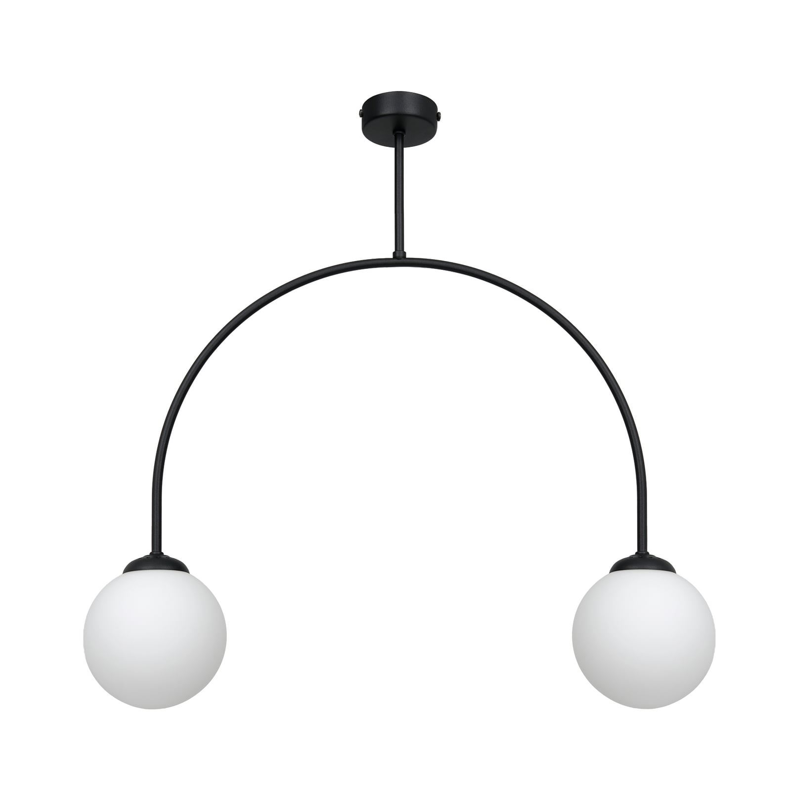 Deckenleuchte Archie, schwarz, Länge 68 cm, Metall, 2-flg.