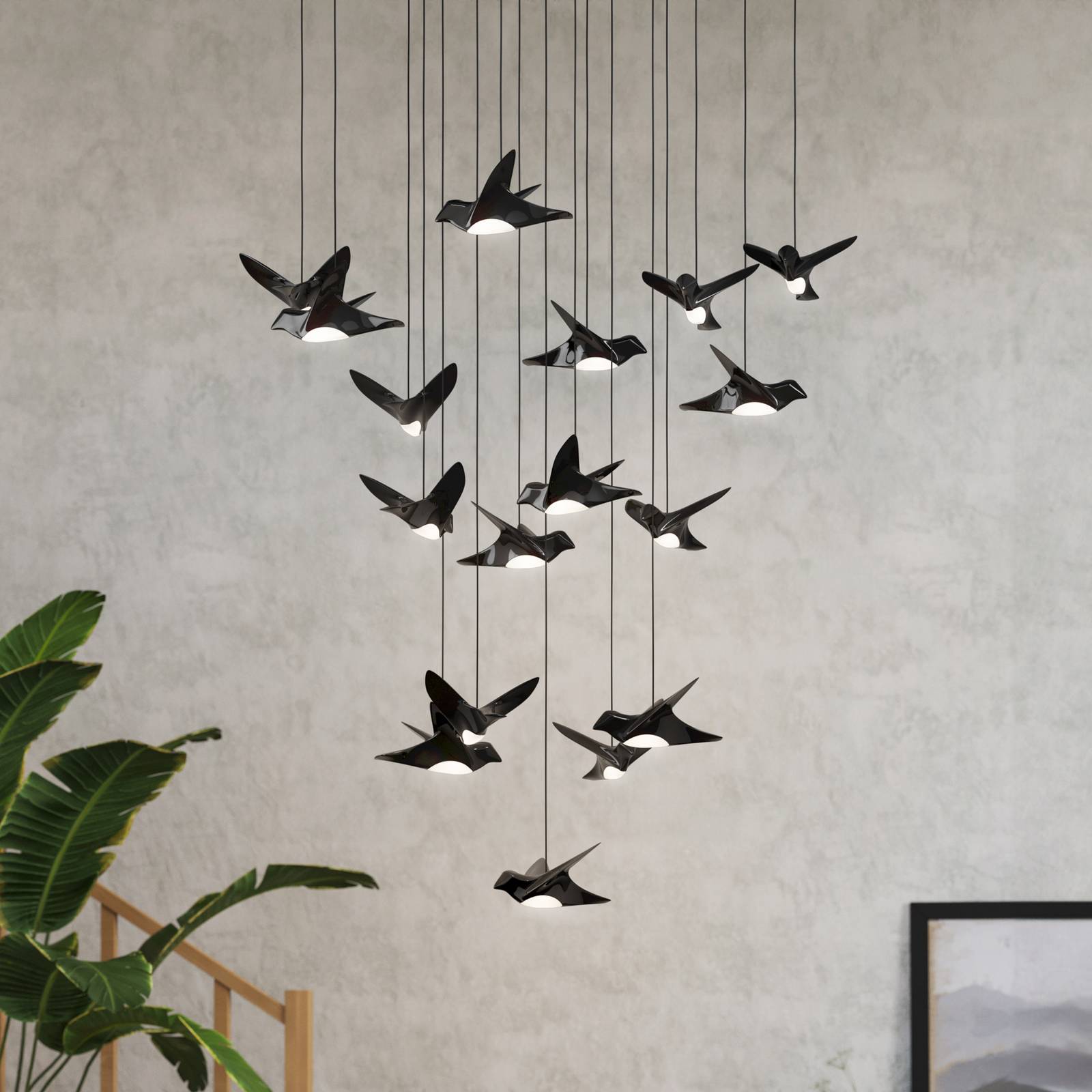 Stars of Light EGLO Stars Of Light LED závěsné svítidlo Paratebueno černé kulaté 17fl