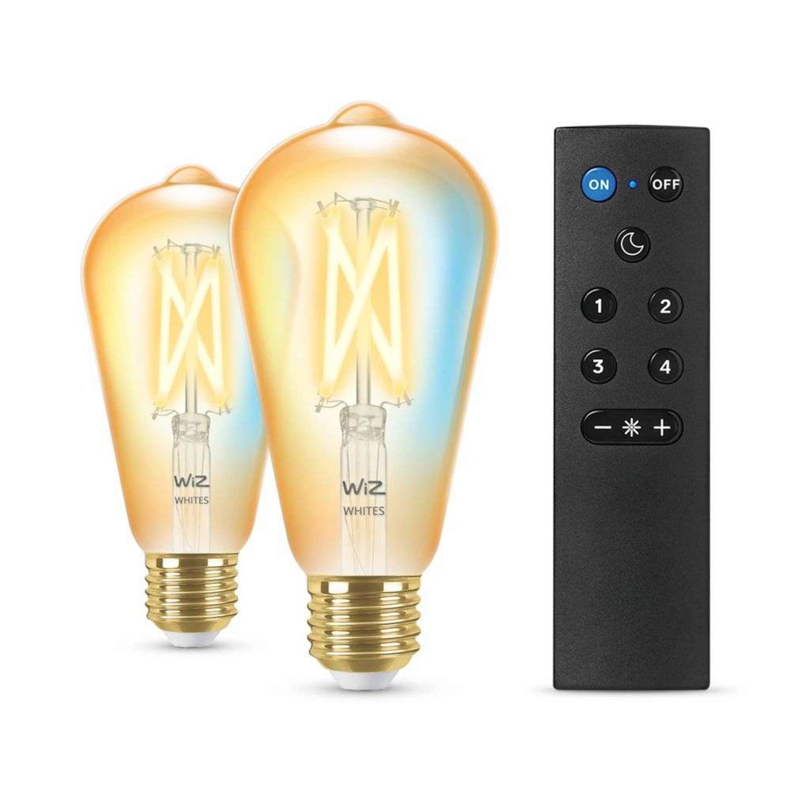 Becuri Smart TW Amb. 8W 2200-6500K Edison Gold E27 & Remote - WiZ