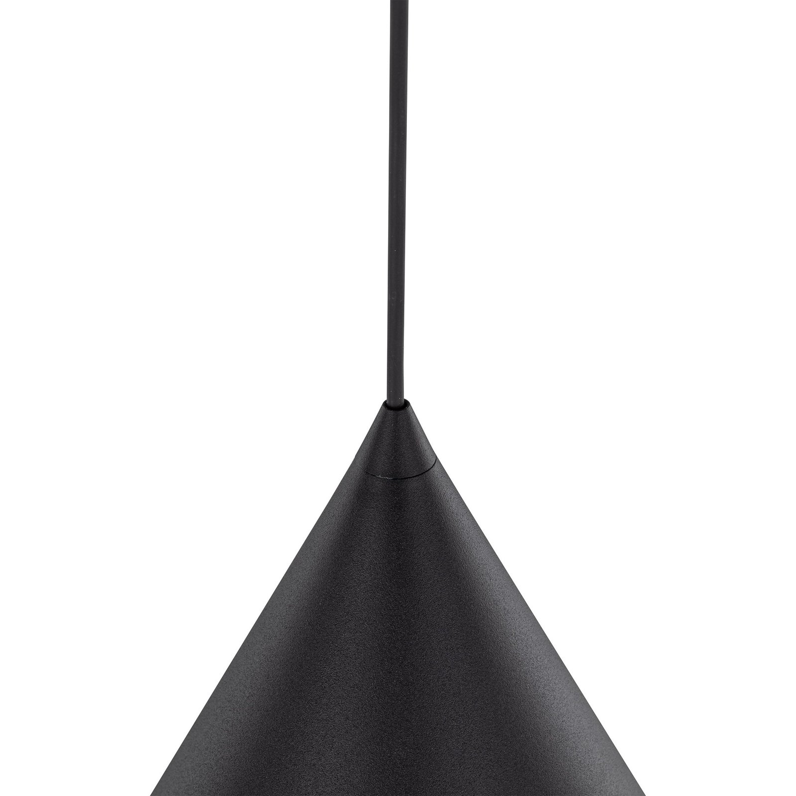 Viseća lampa Cono, jedna žarulja, Ø 25 cm, crna