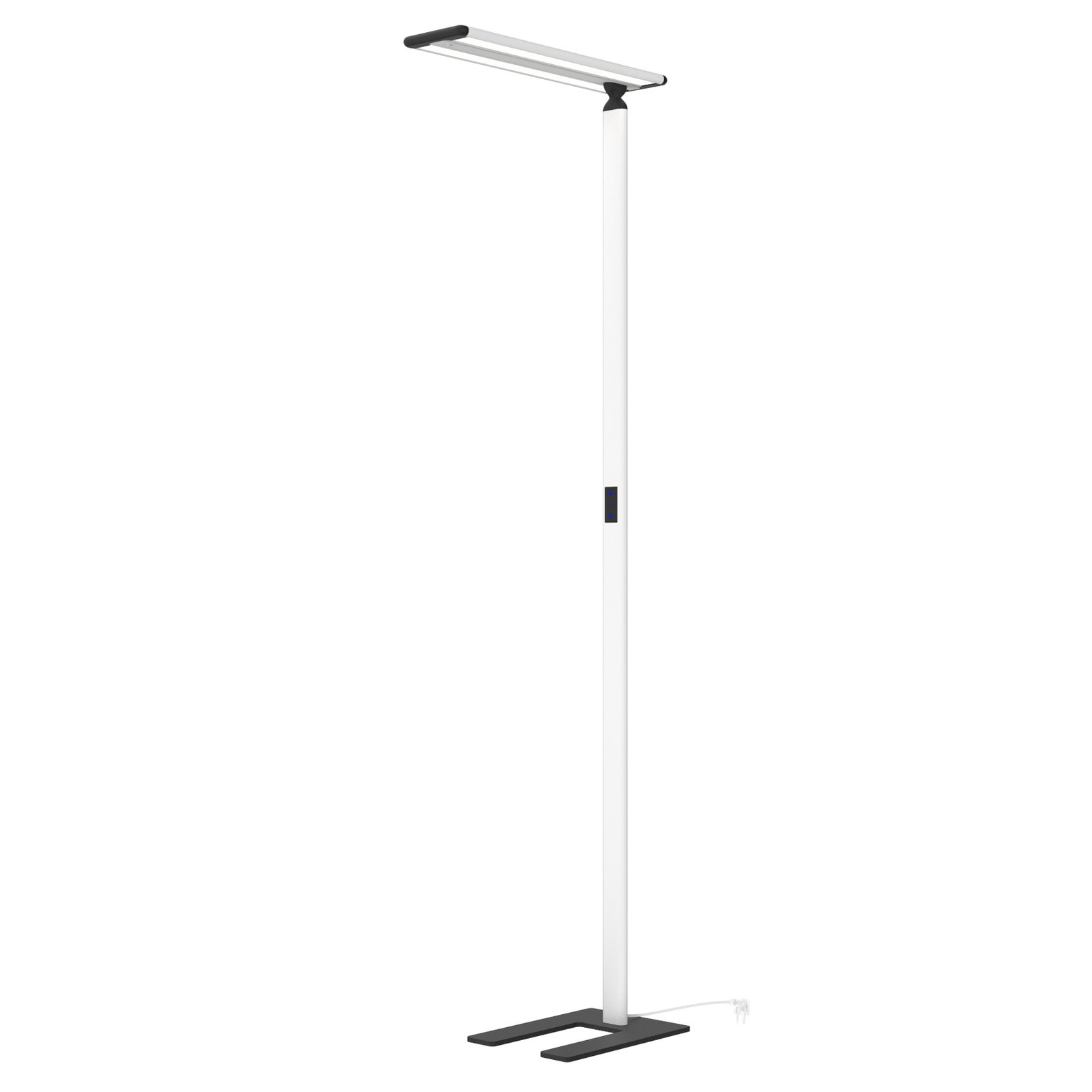 Prios Zyair LED kantoor vloerlamp, wit 59,7 cm