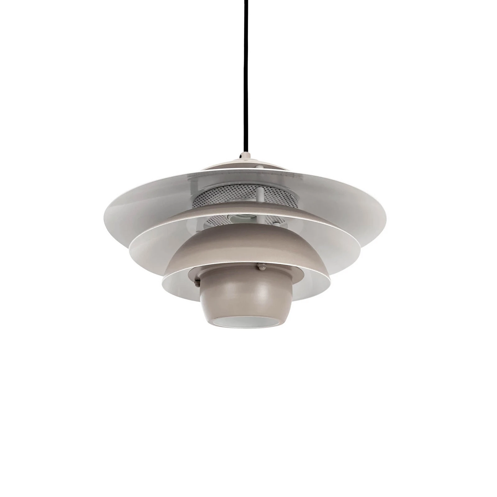 Dyberg Larsen rippvalgusti Ejka mini, beež, Ø 30 cm, metall