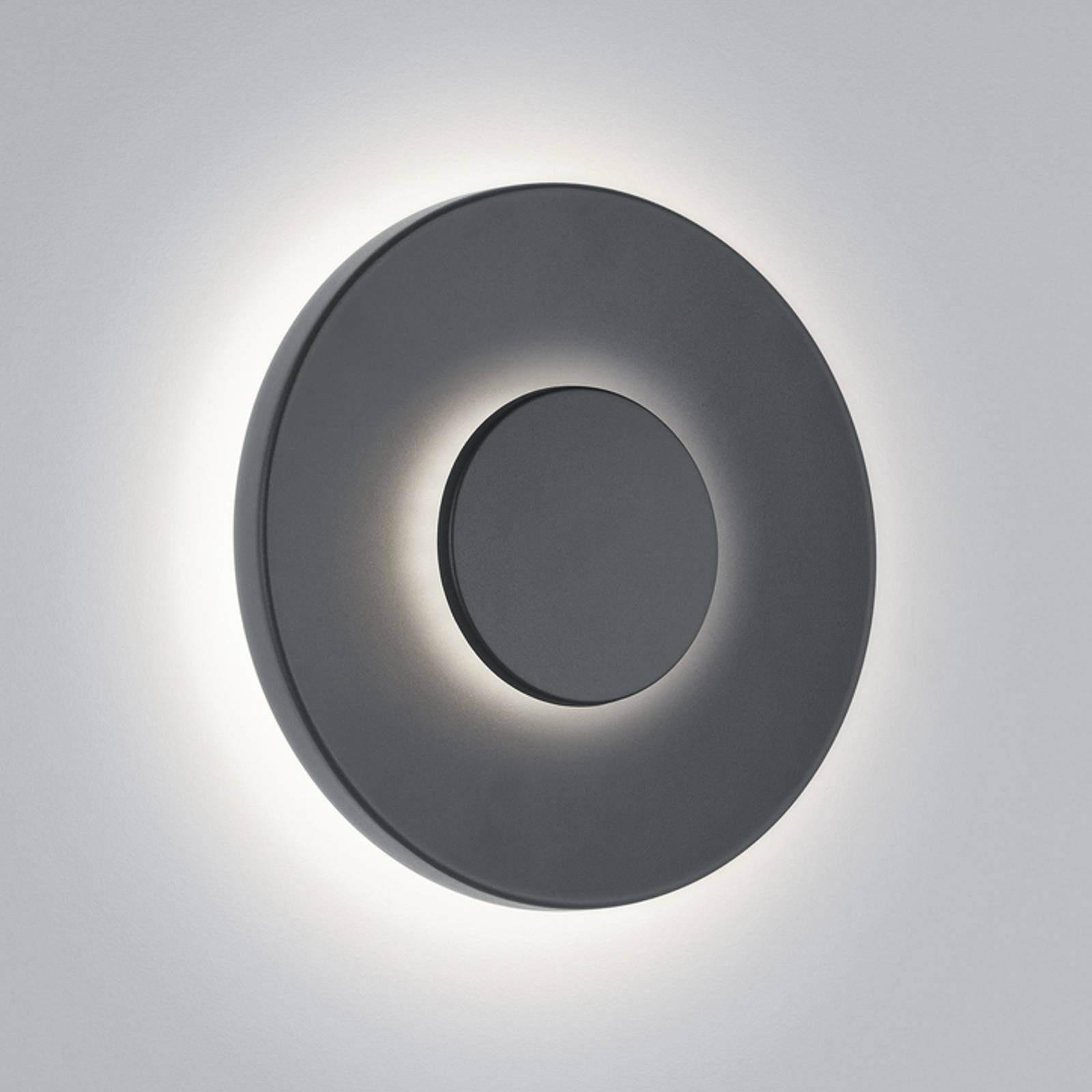 Helestra LED-Außenwandlampe BUD 44, ein/aus, grau, IP65 günstig online kaufen