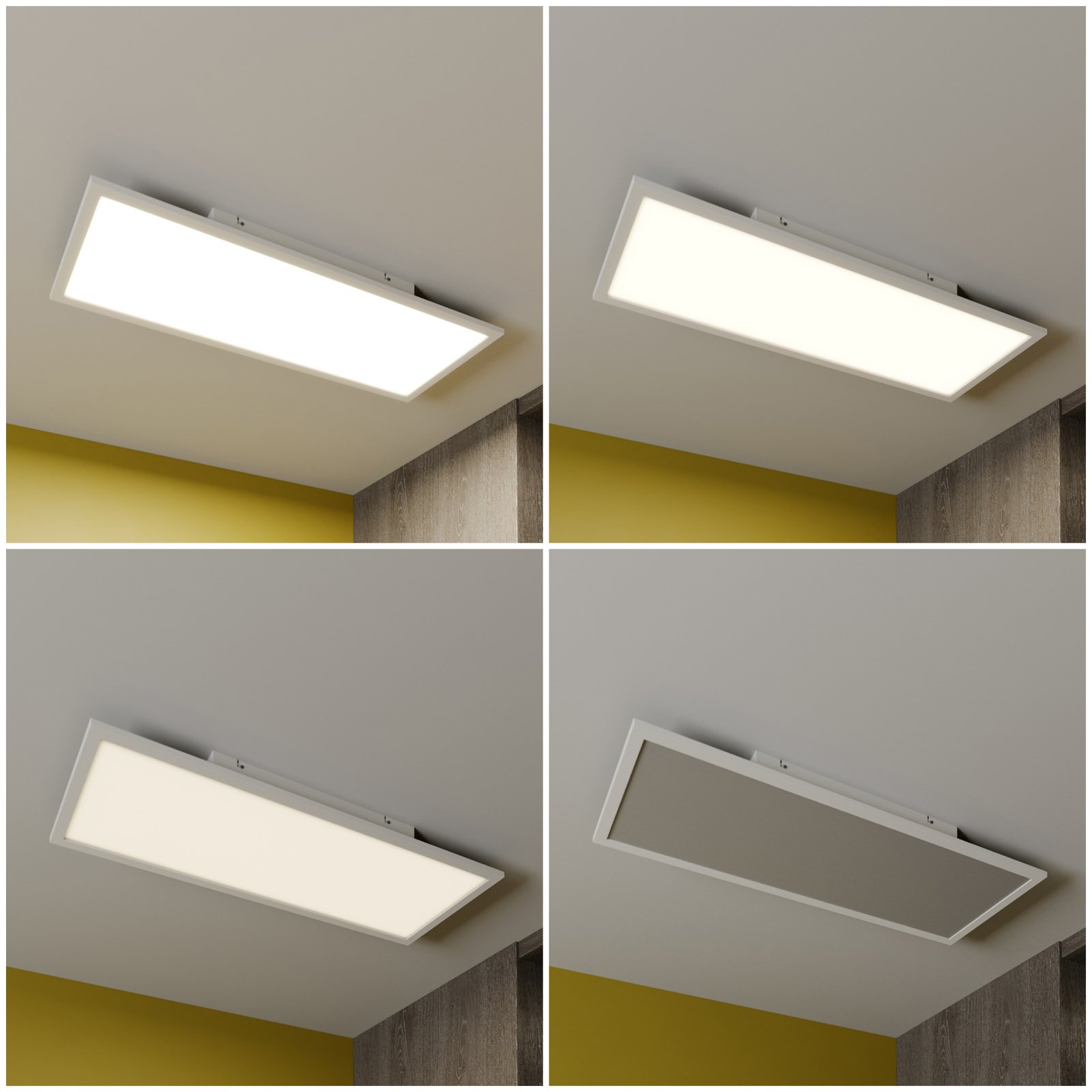 Lindby LED-Panel Luay, 80 x 30 cm, CCT, Remote, dimmbar