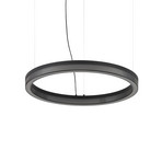 LED závesné svietidlo IDEAL LUX Crown, priemer 60 cm, čierna, kovová