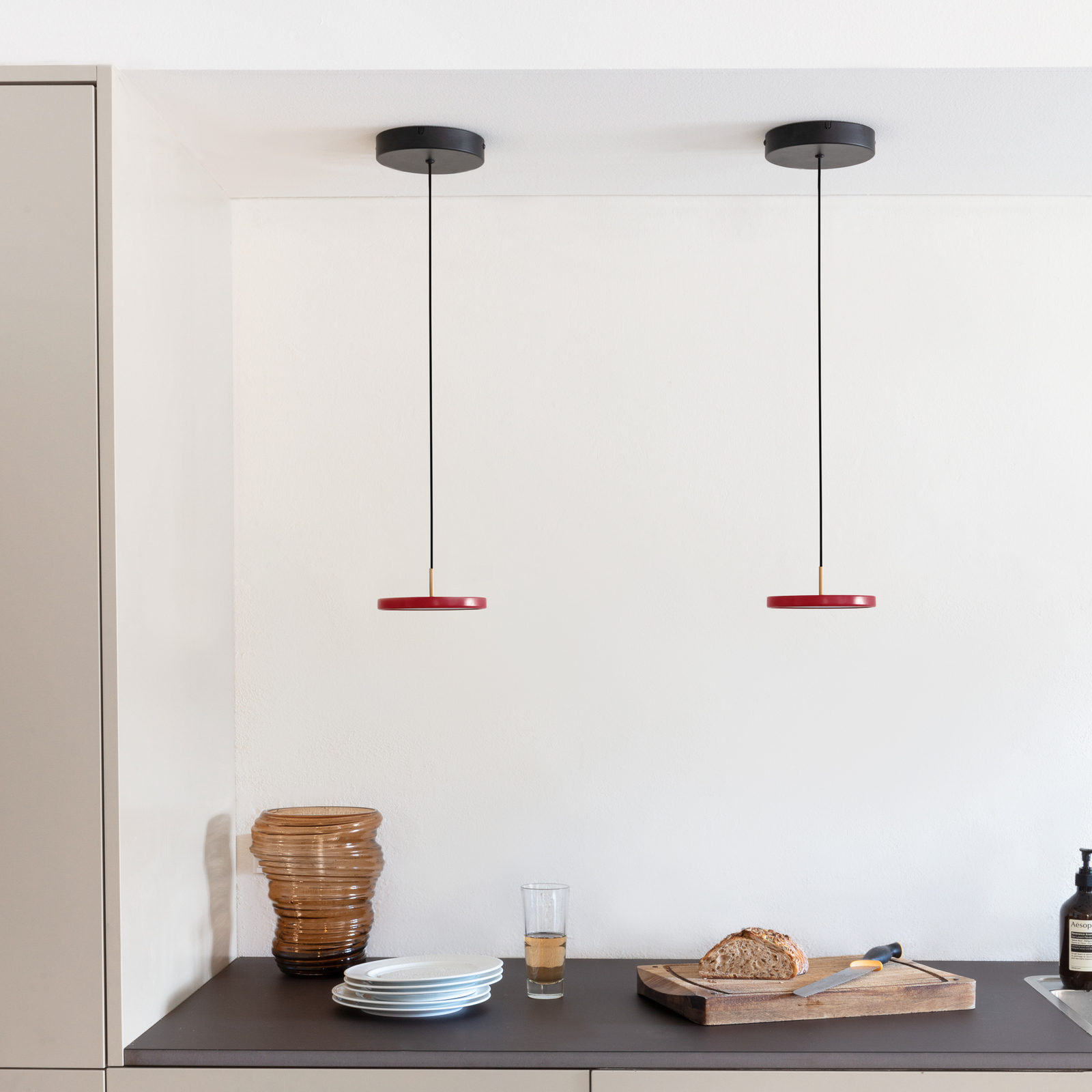 Asteria Candeeiro Suspenso Micro V2 Ruby Red - UMAGE