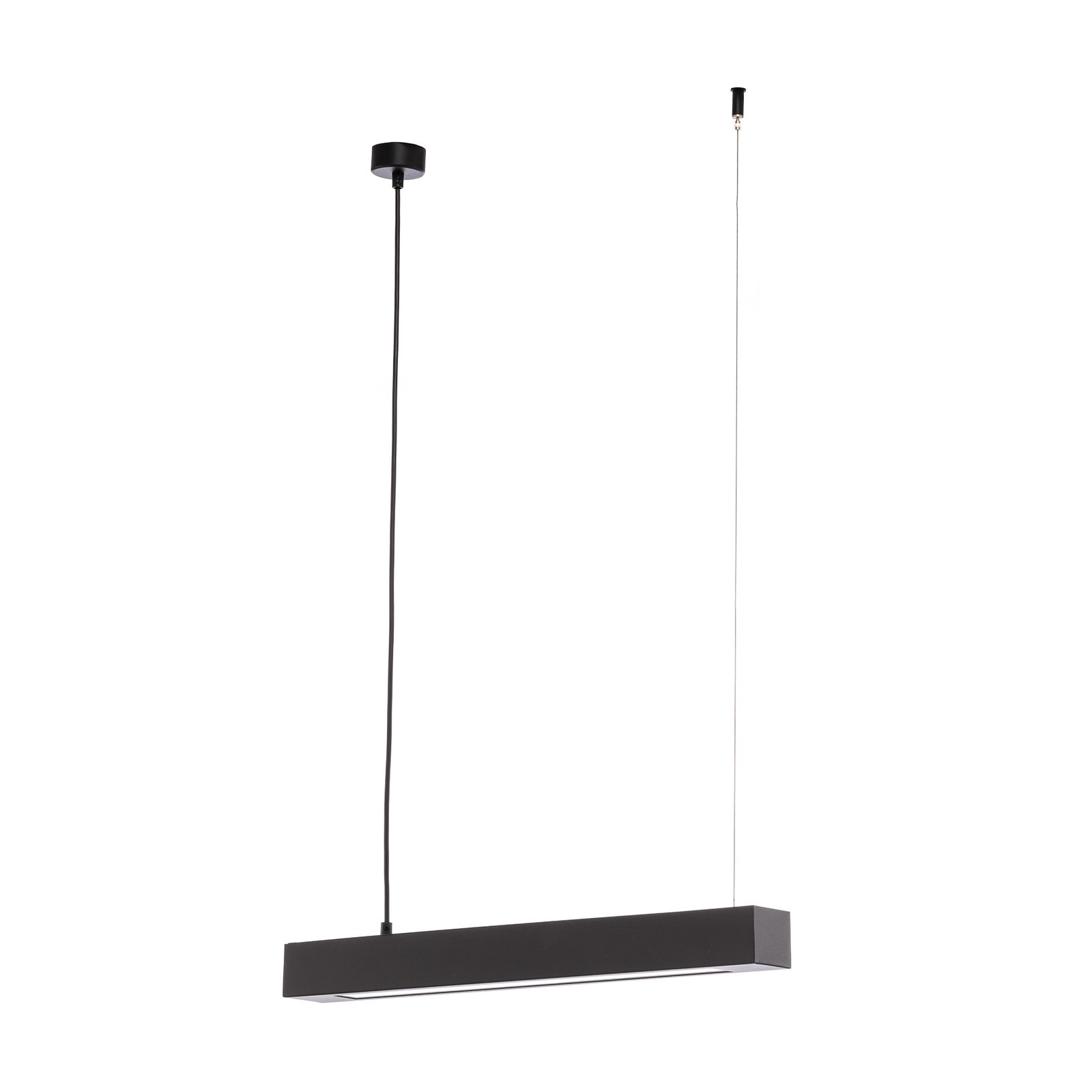 Hanglamp Lungo, zwart, lengte 64 cm