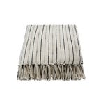 Lines prikrývka čierno-biela bavlna 180 cm - House Doctor