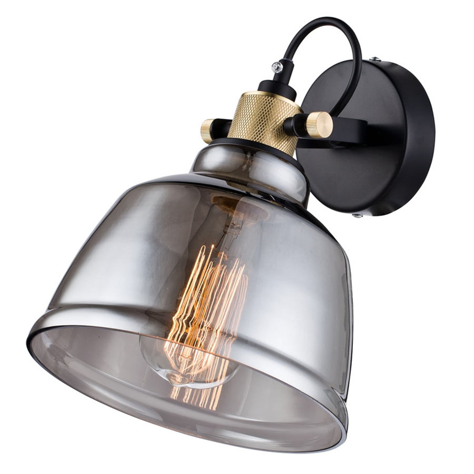 Klosz z przydymionego szkła – lampa ścienna Irving Klosz z przydymionego szkła – lampa ścienna Irving