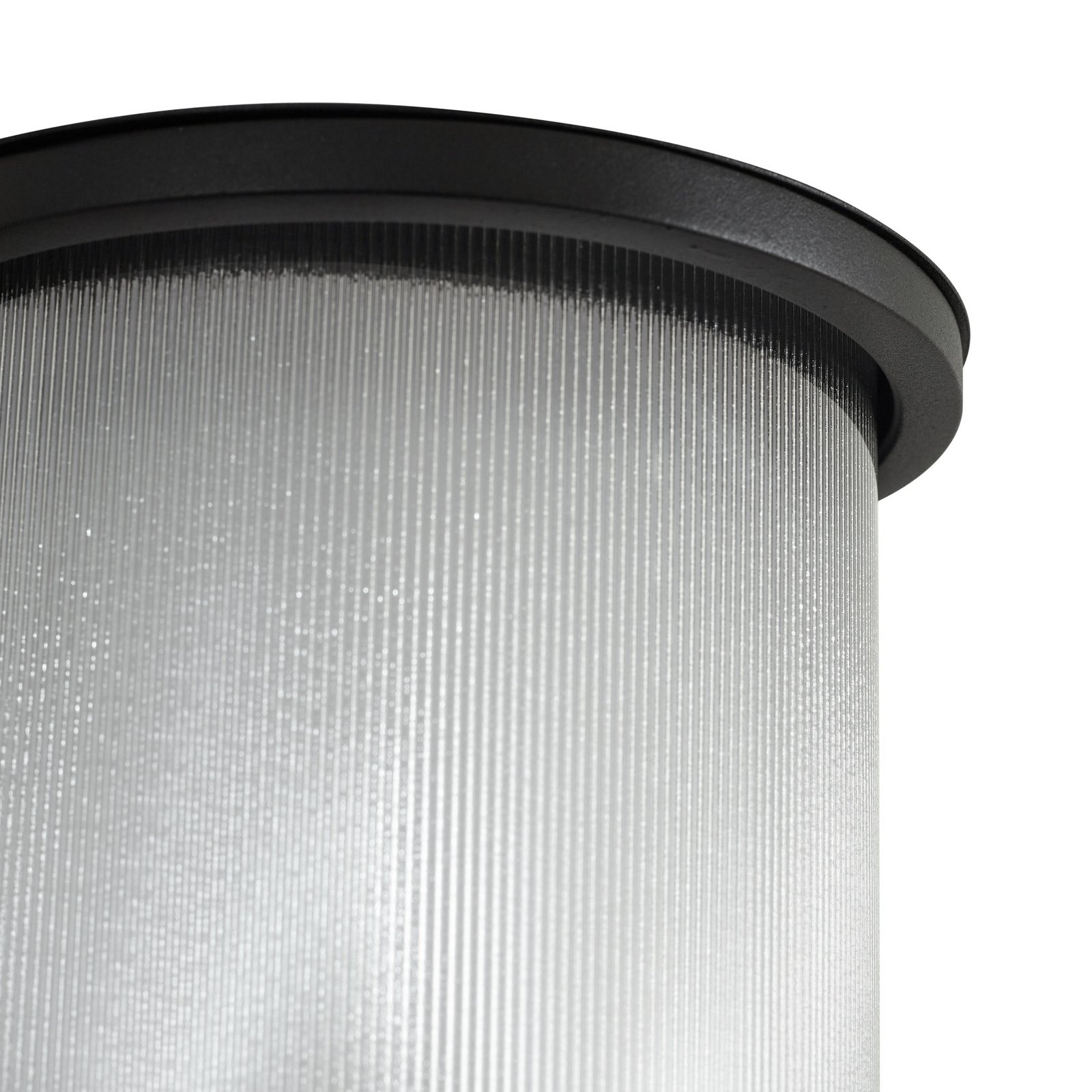 Lindby Applique d'extérieur LED Calvik, noir, rainuré, IP44