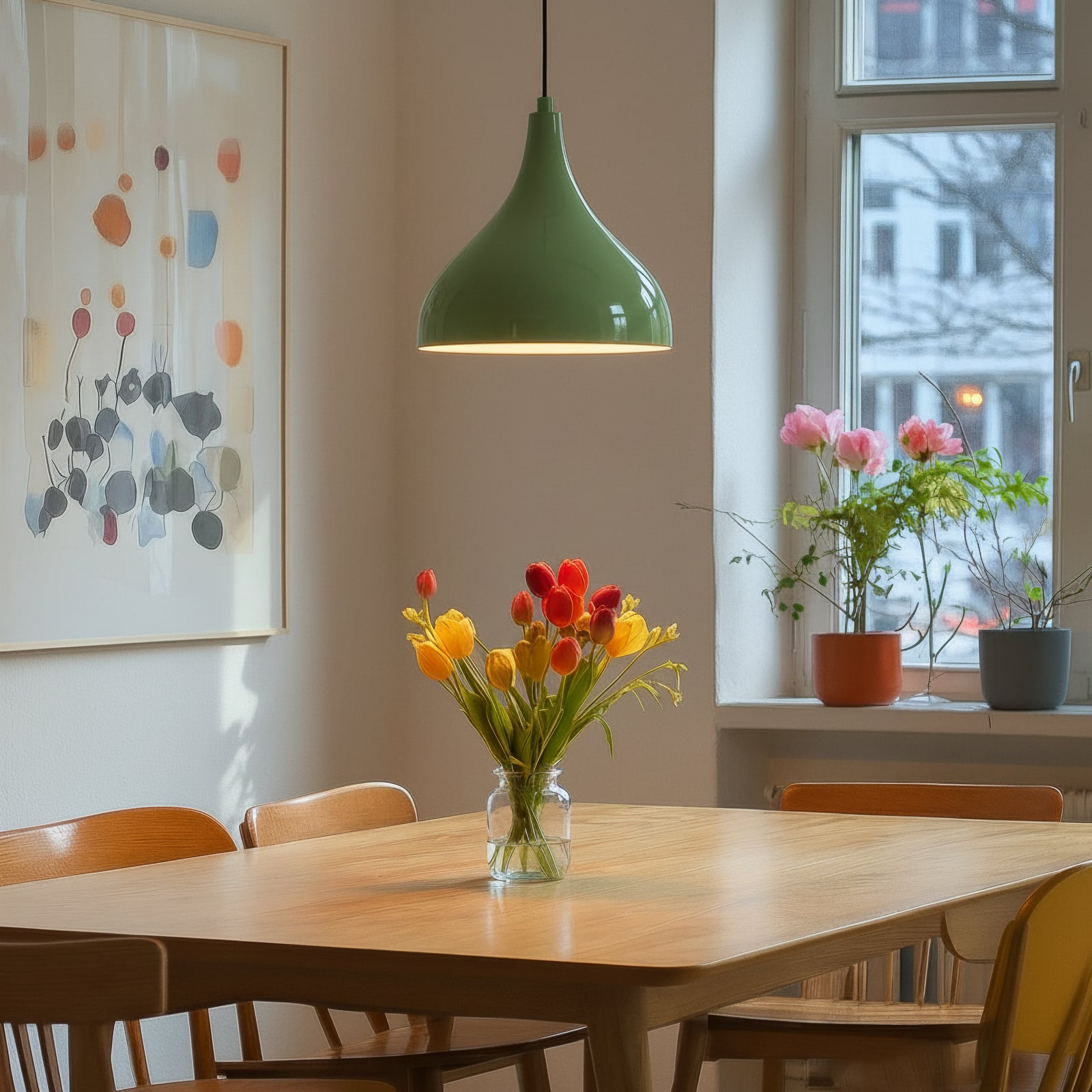 Suspension Adash, vert menthe, métal, Ø 26 cm, E27