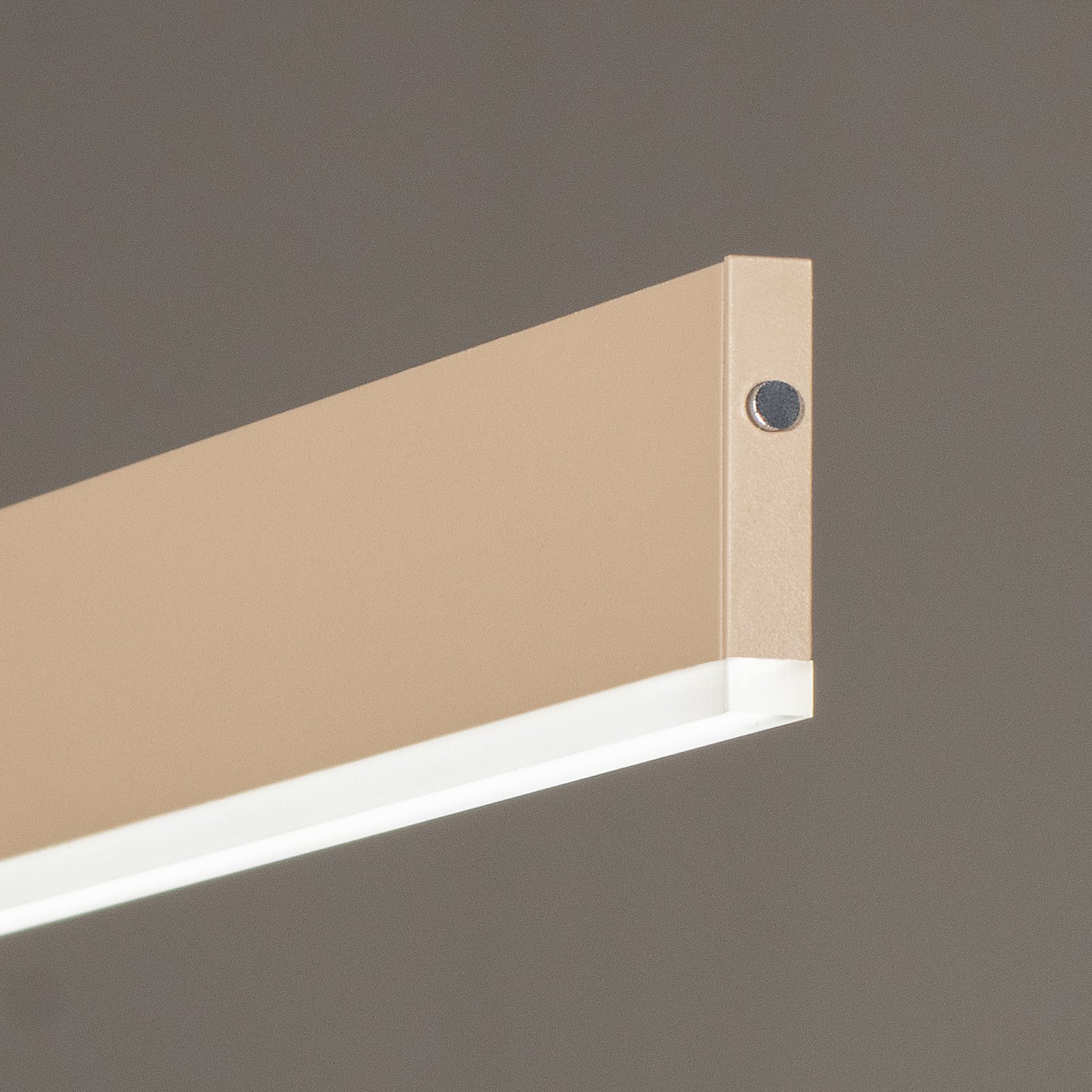 LED pakabinama lempa Silvano, smėlio spalvos, ilgis 115 cm, CCT, jutiklinis