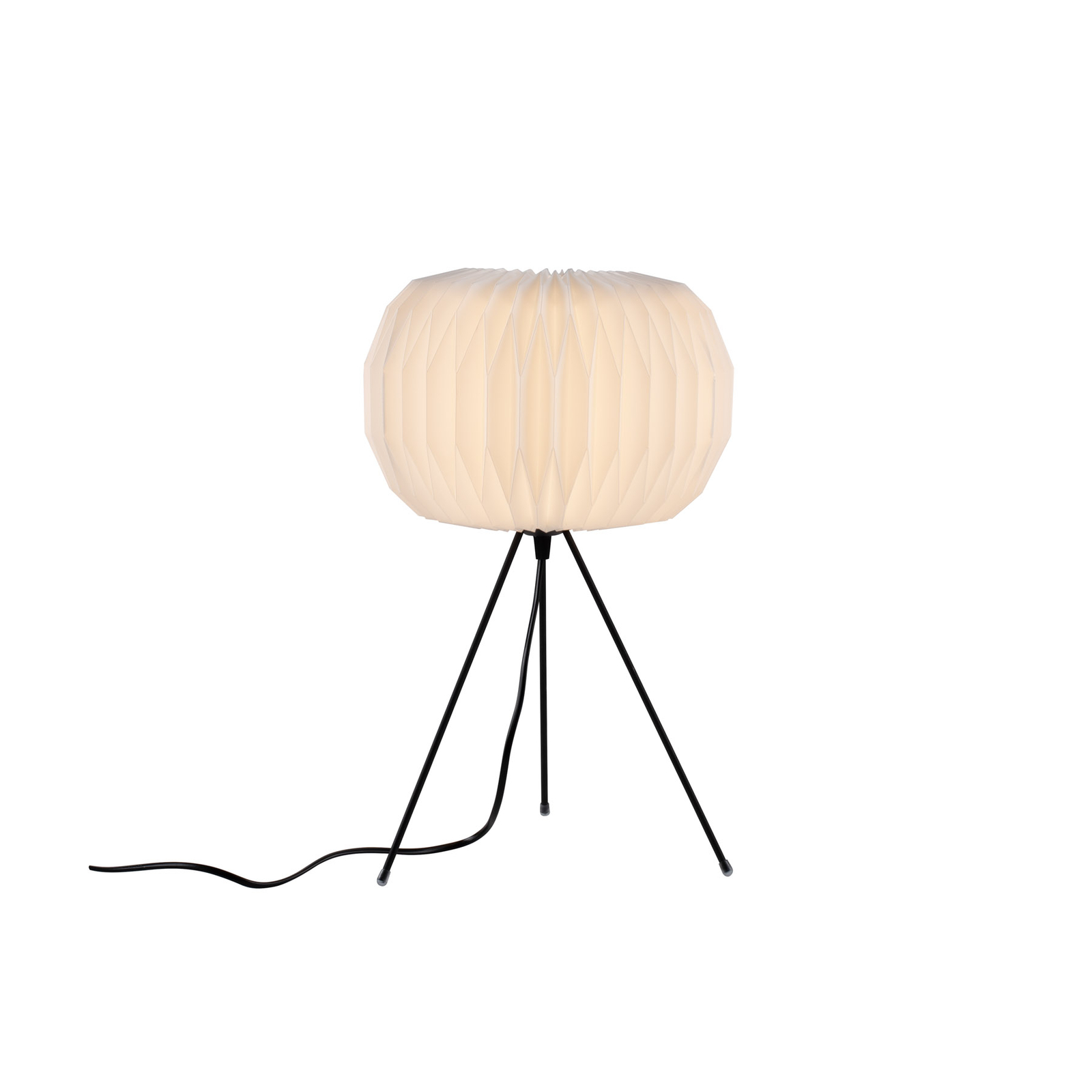 Lampa stołowa Papel z białym kloszem