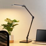 Lindby LED stolna lampa Antisa, crna, CCT, prigušiva