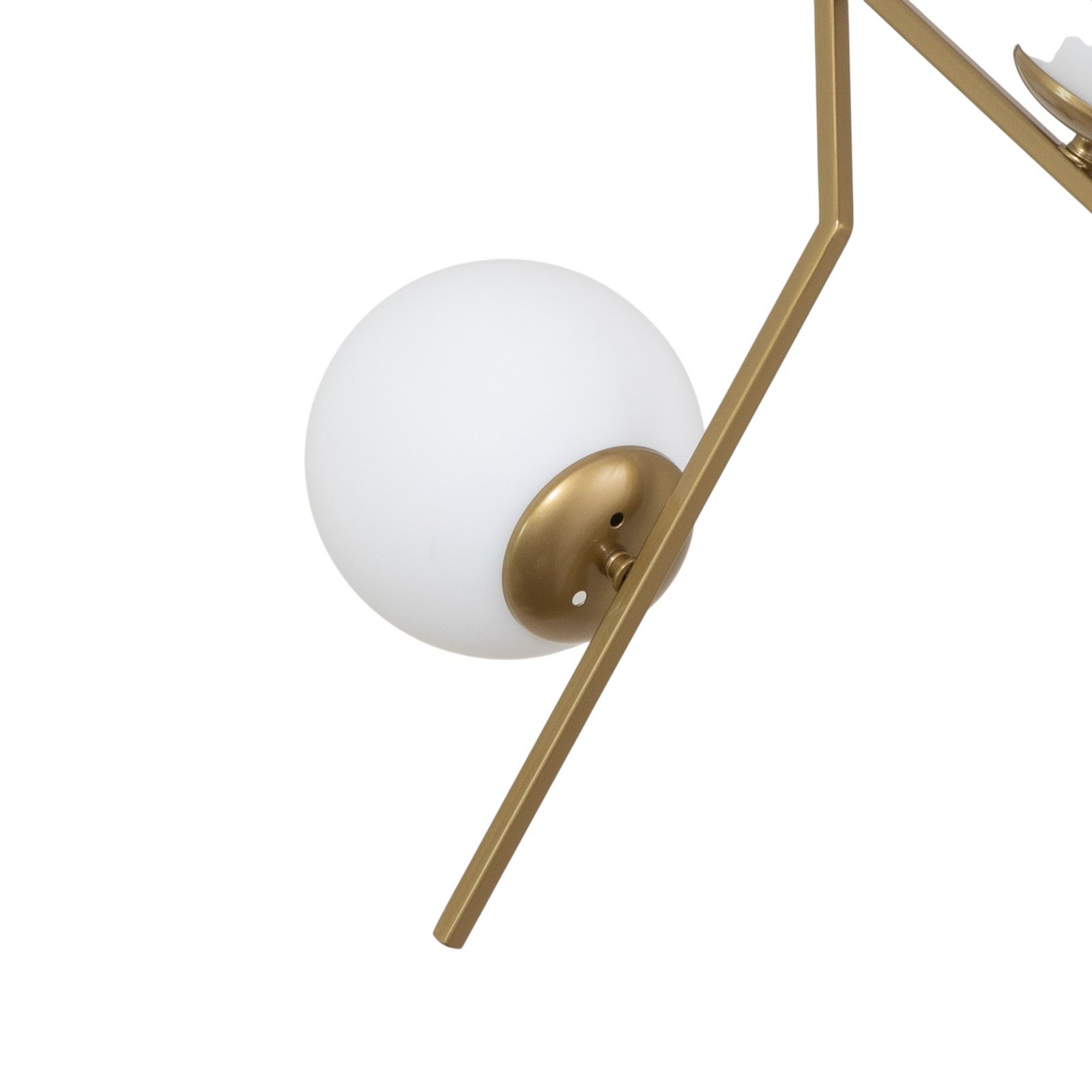 Dolunay pendant light, 43 cm long, 2-bulb, gold-coloured, E27