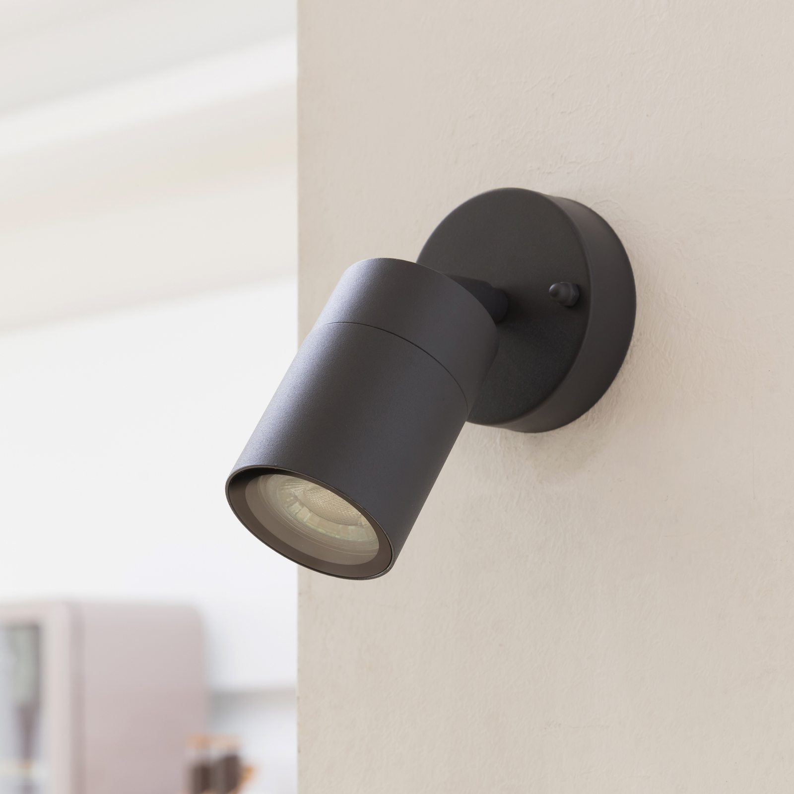 Prios Tulimar outdoor wall spotlight, movable