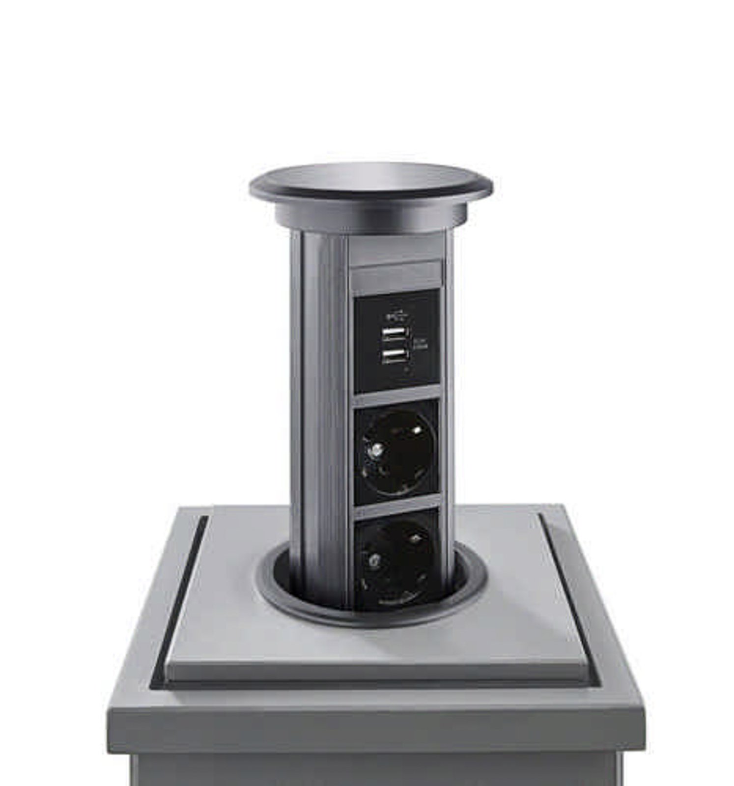 Steckdosensäule Monza, mit USB-Ports