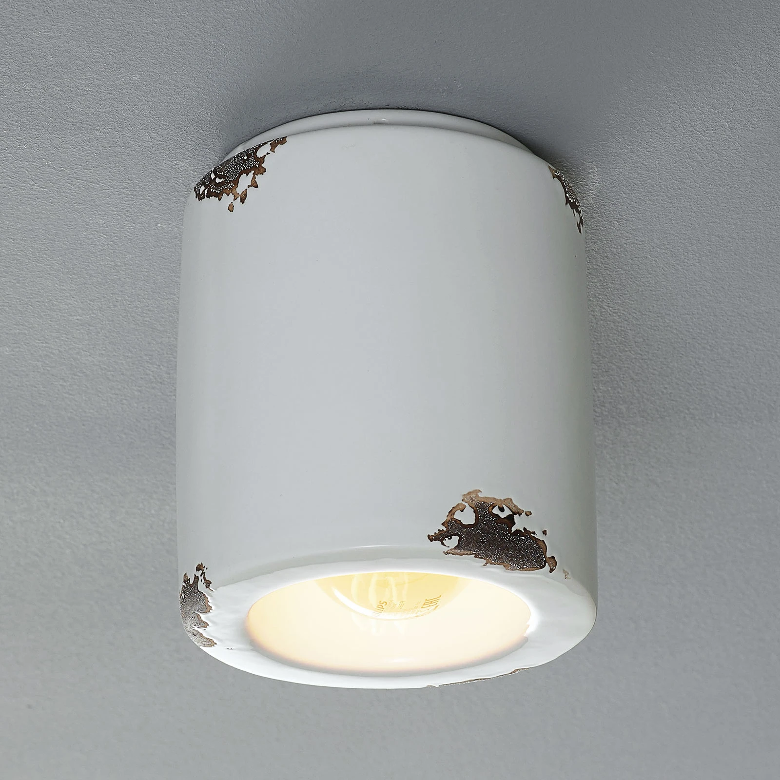 ヴィンテージプラズマランプ Lampa sufitowa C986 w stylu vintage, biała | Lampy.pl