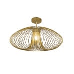 Fassa ceiling light, gold satin finish, Ø 60 cm, metal