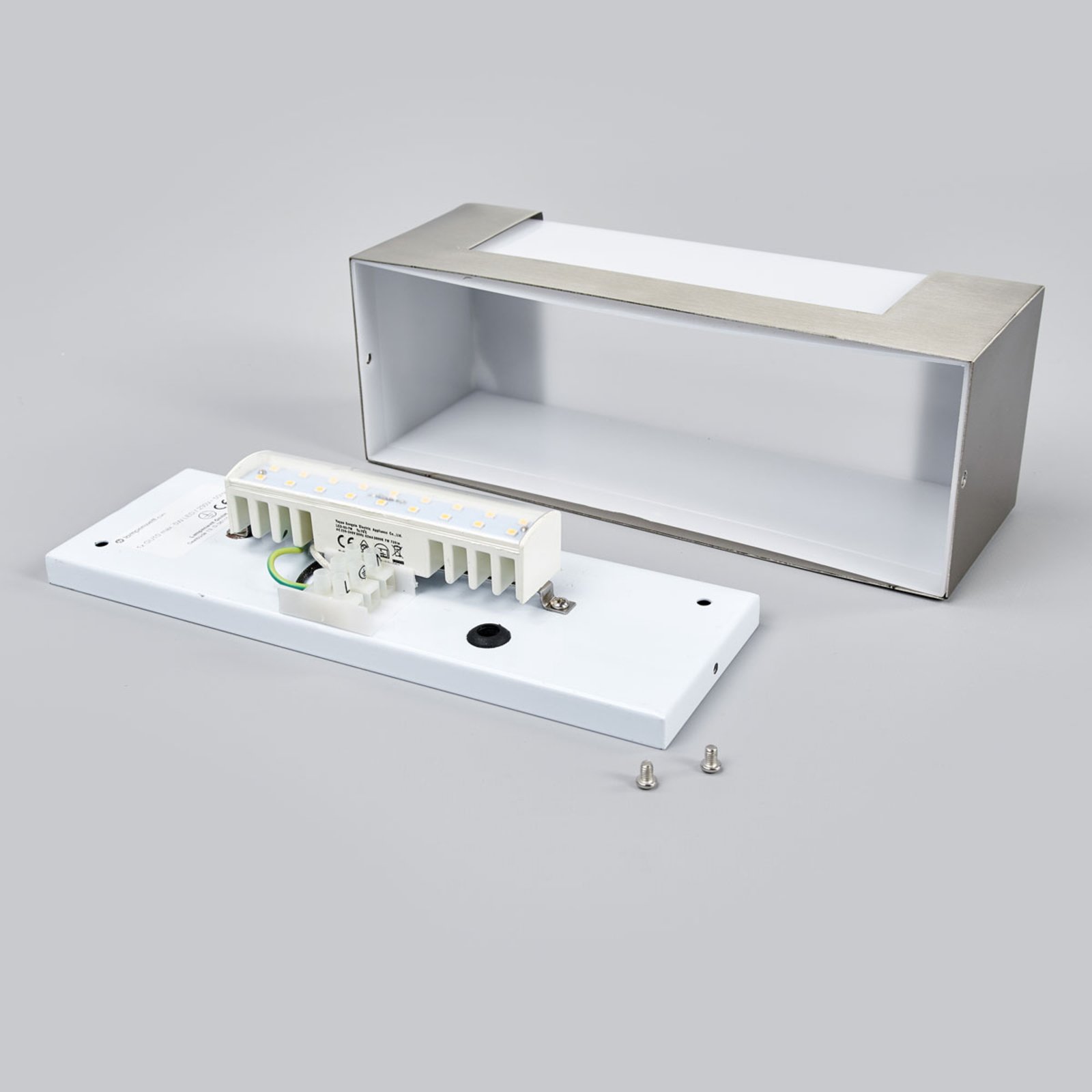 Severina LED Outdoor Wall Lamp Stainless Steel/White - Lindby