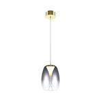 Maytoni suspension LED Splash, gris fumé, Ø 20 cm, verre