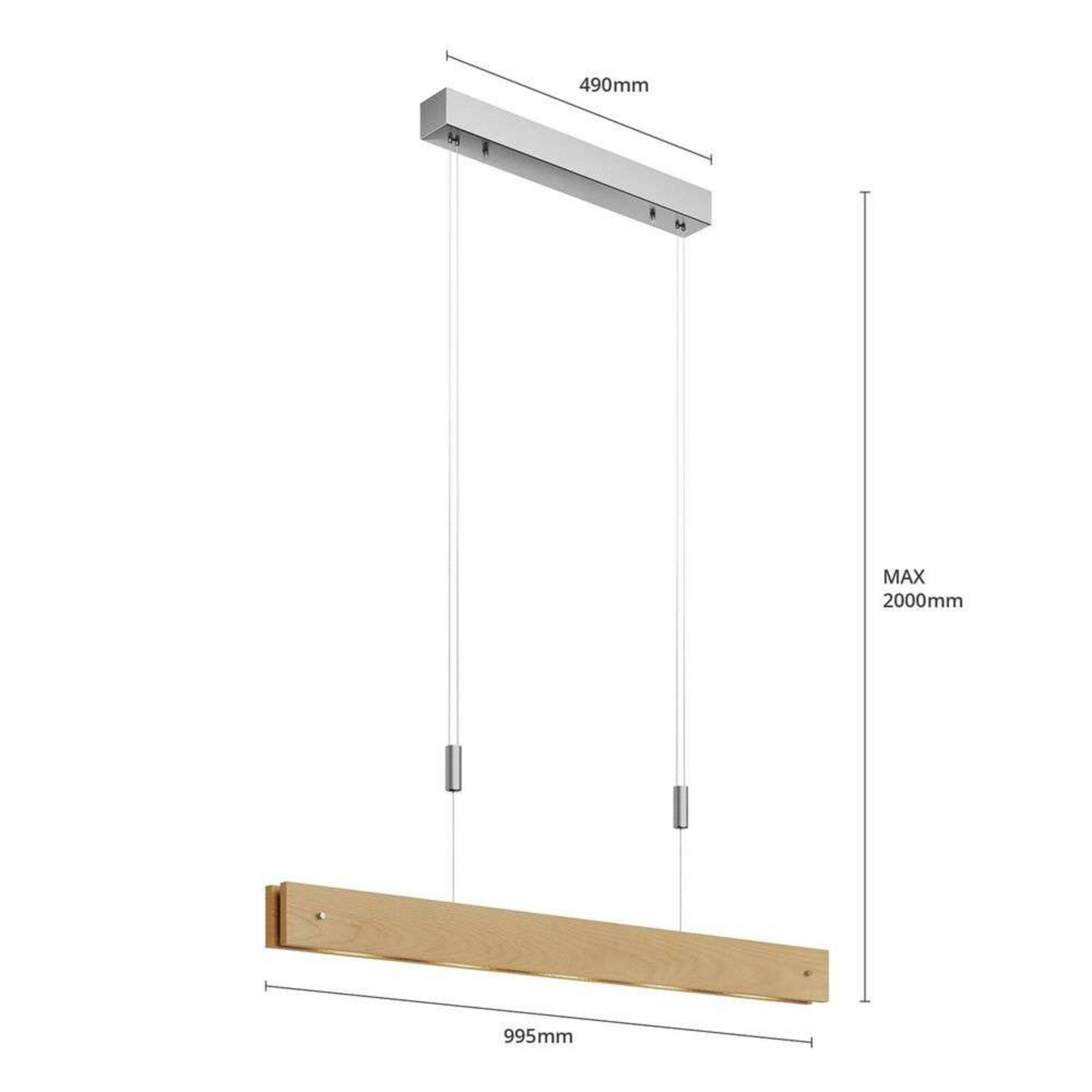 Karinja Candeeiro Suspenso Wood/Nickel - Lucande