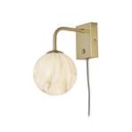 It’s about RoMi Carrara wall lamp, gold/marble