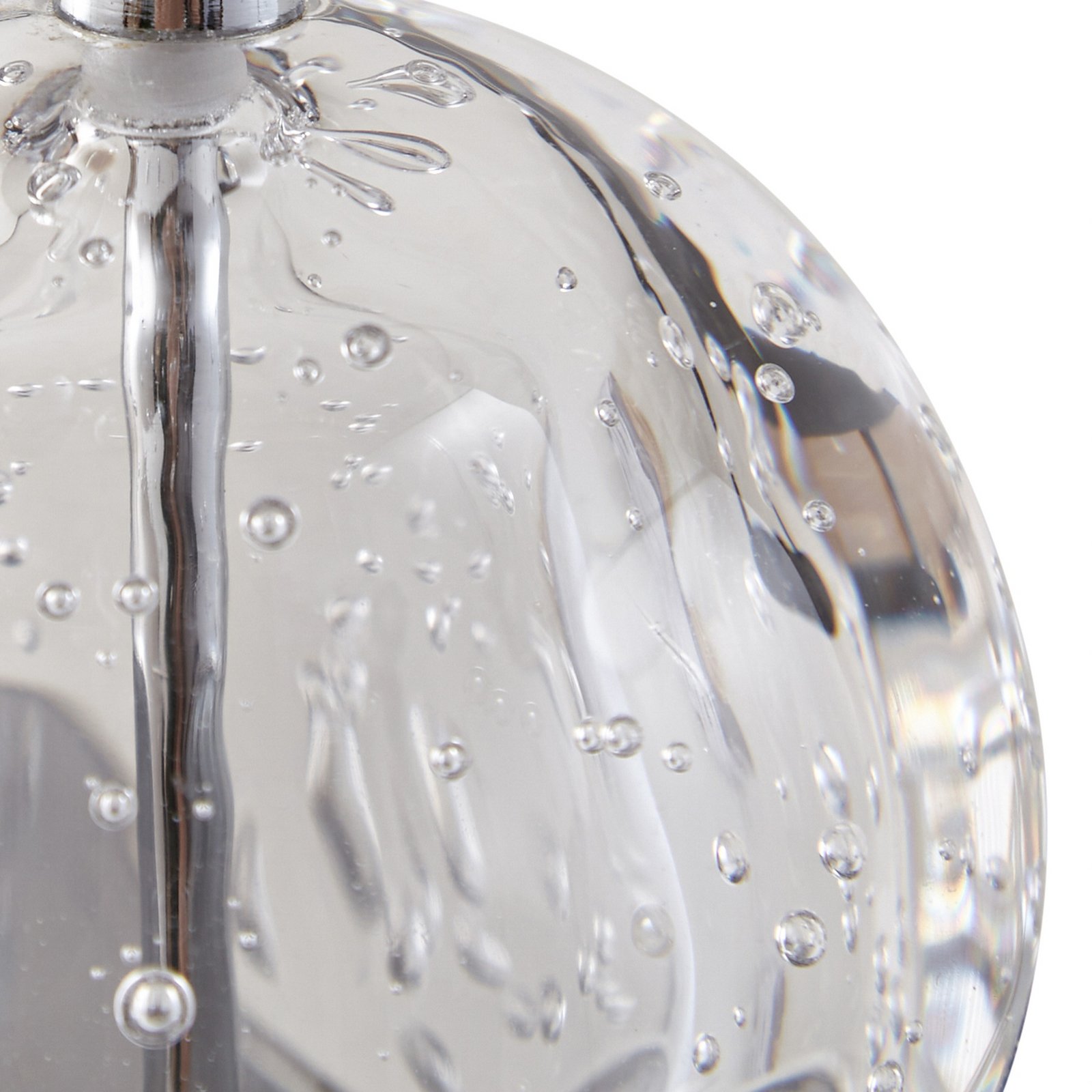 Lucande LED κρεμαστό φωτιστικό Hayley, Ø 40 cm, 9-φωτο, χρώμιο, γυαλί Lucande LED κρεμαστό φωτιστικό Hayley, Ø 40 cm, 9-φωτο, χρώμιο, γυαλί