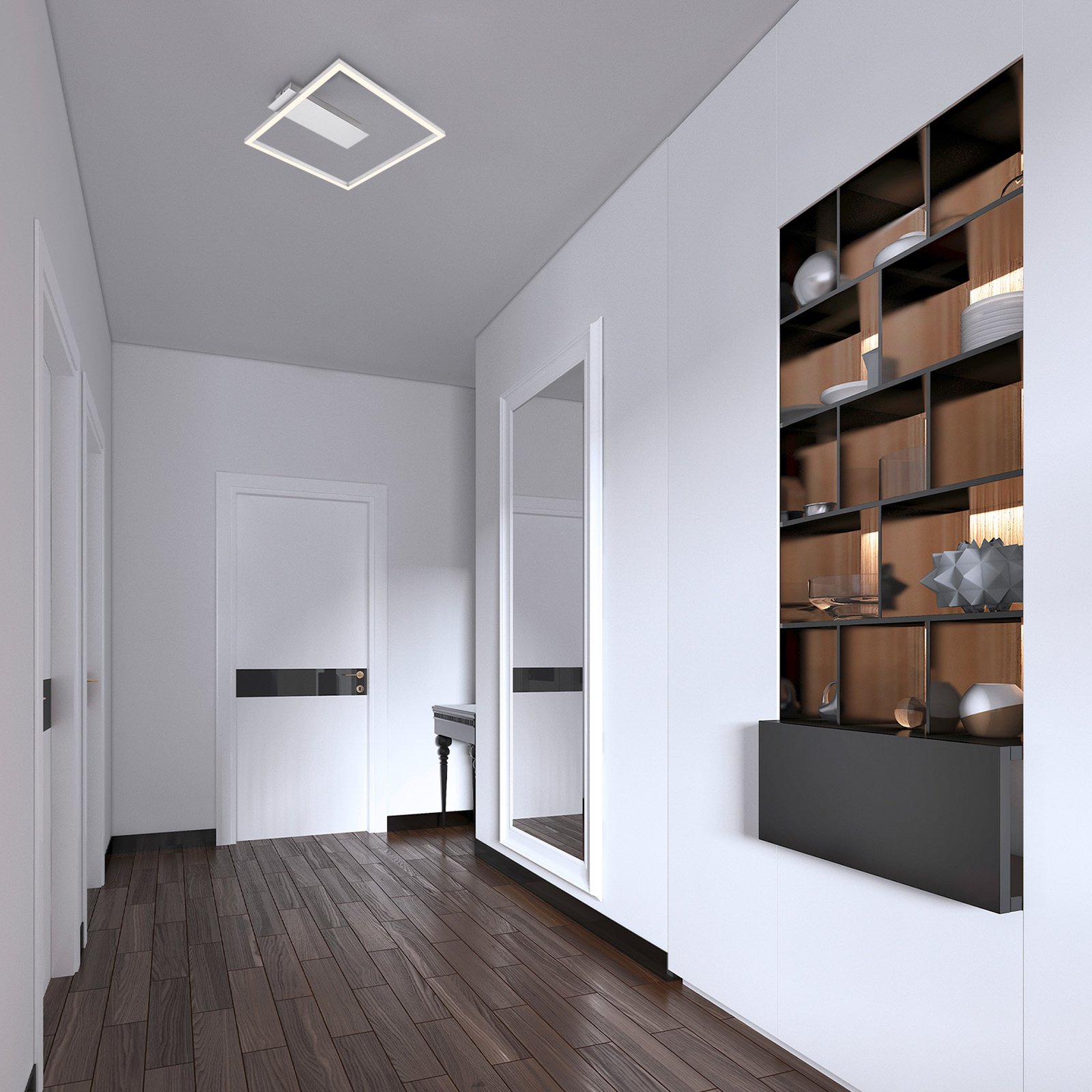 3771 LED ceiling light in a frame shape aluminium