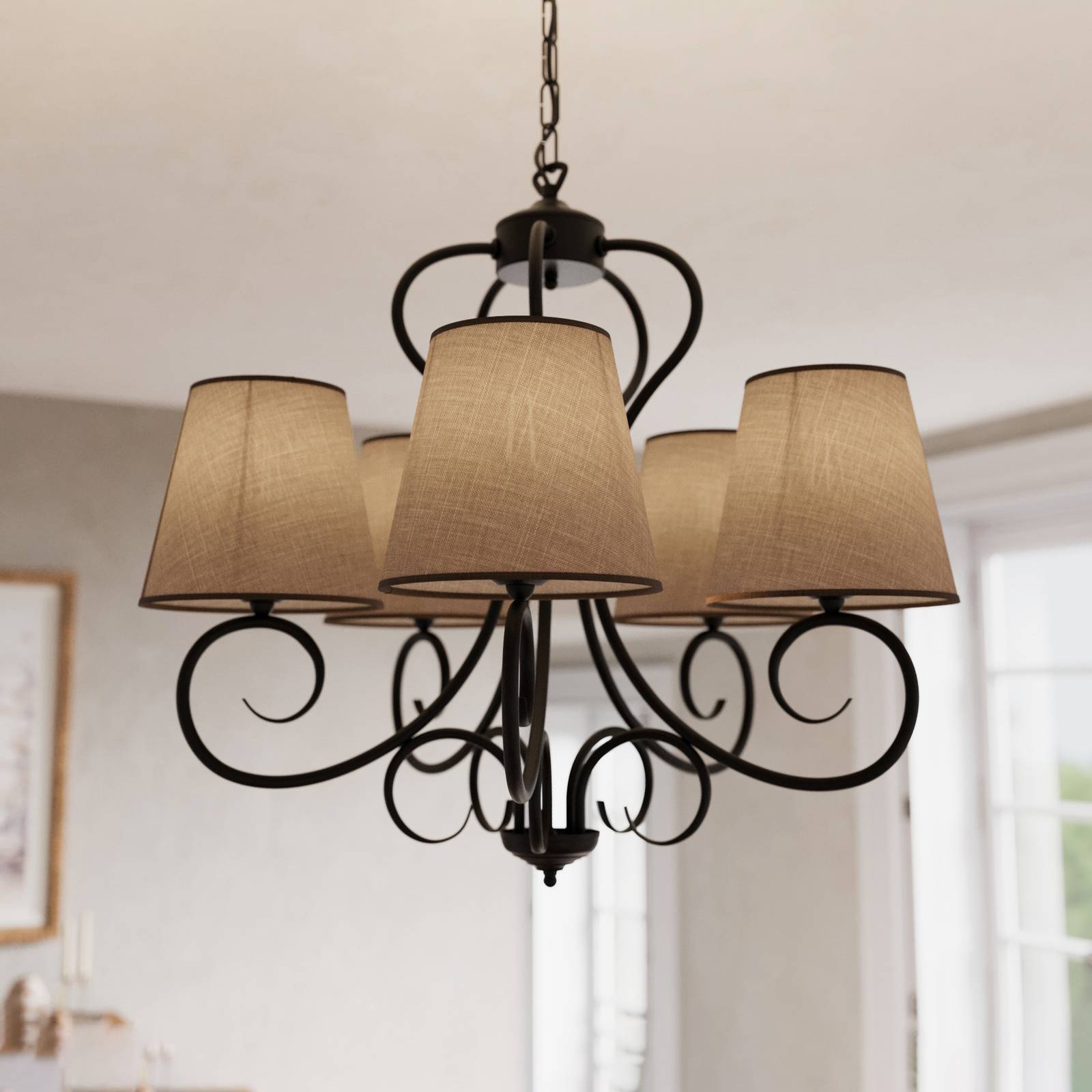 Photos - Chandelier / Lamp Lamkur Midgrad chandelier, 5-bulb, brown 