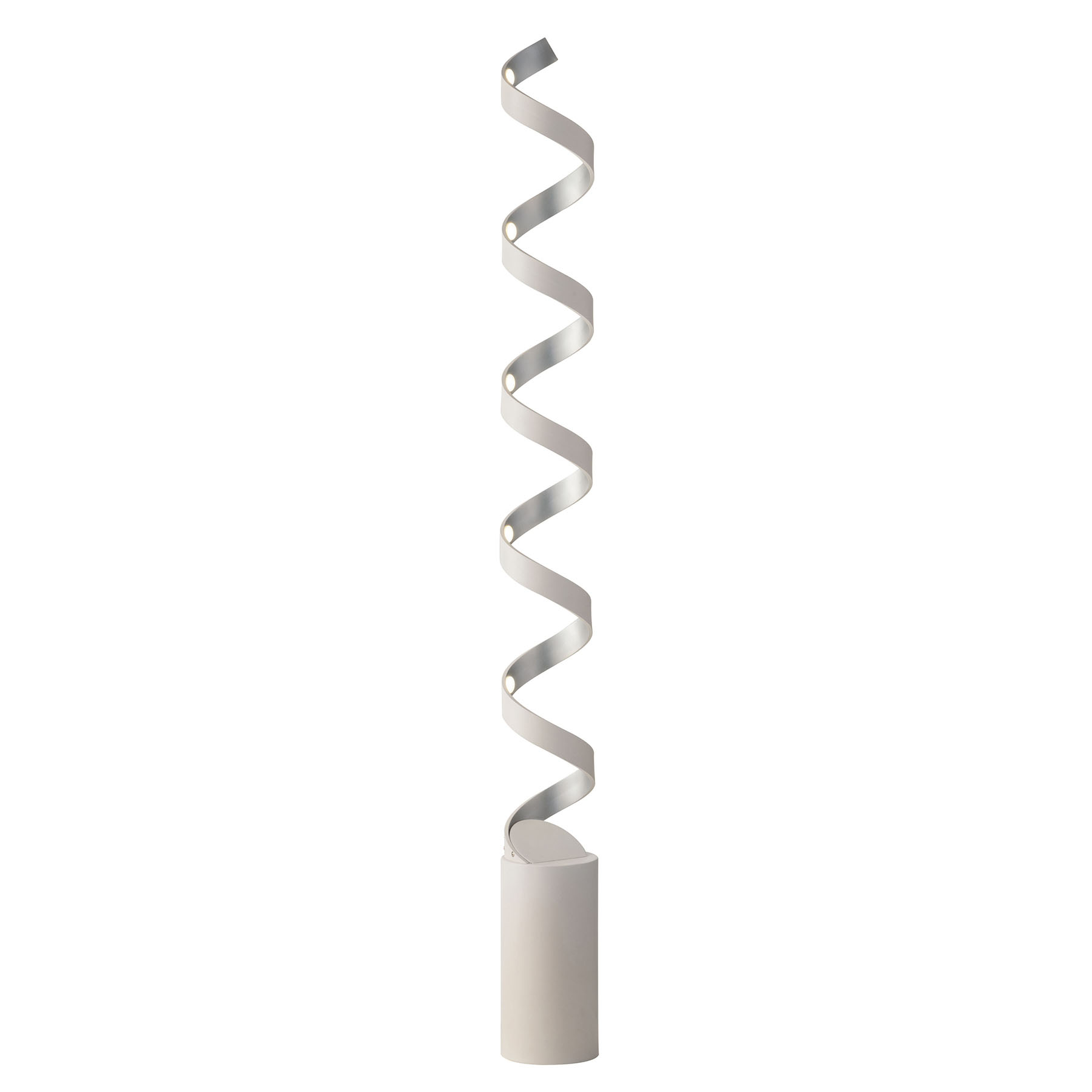 Eco-Light Helix LED floor lamp height 152cm white and silver, for Living / Dining Room, metal, 30 W, energy efficiency: A+, H: 152 cm