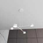 Suspension Modus 4, acier, à 4 lampes, GX 53, blanc