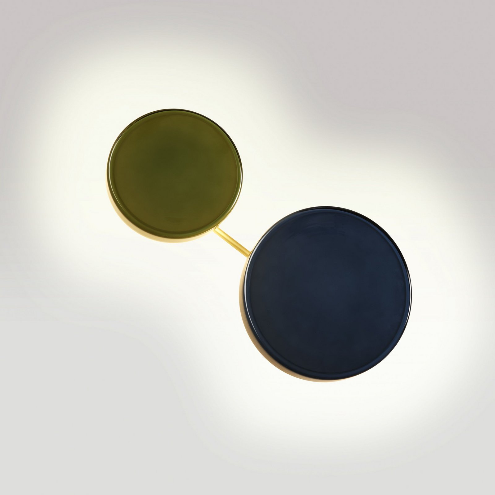 MARSET LED-Wandlampe Caramel, blau, Ø 38 cm, TRIAC, Glas