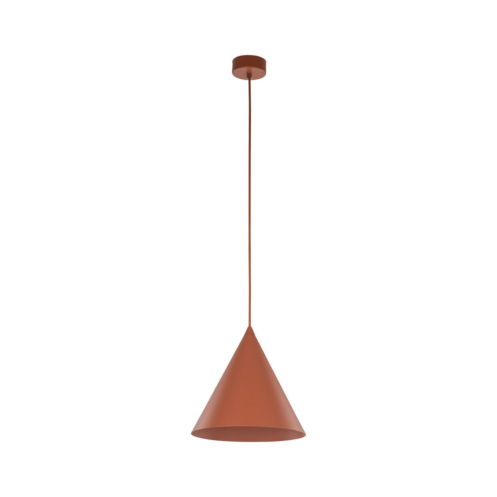 Viseća svjetiljka Cono, jedna žarulja, Ø 25 cm, crvena cigla