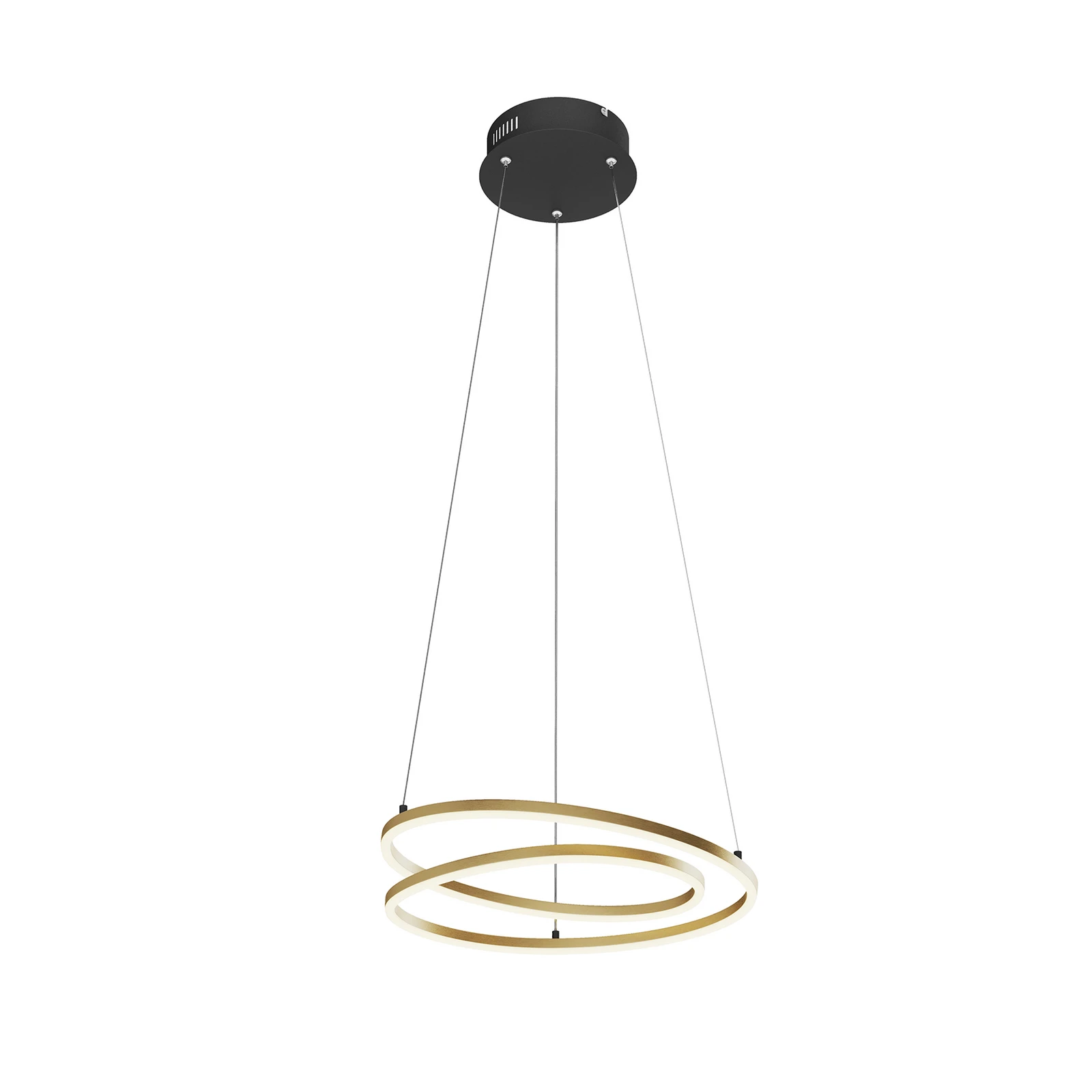 Lindby Suspension LED Davian, couleur laiton, 49 cm, intensité variable