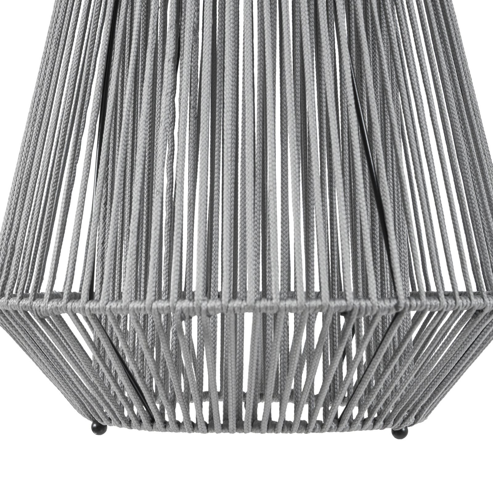 Austas LED-solcellelampe, Ø 32 cm, grå, USB, IP54 - Lindby