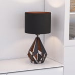 Carlton bordlampe af stål og tekstil