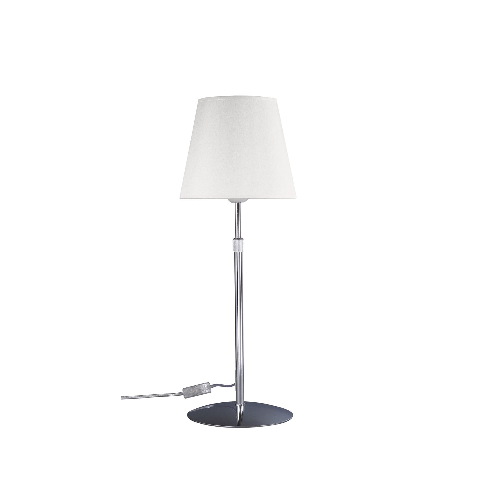 Aluminor Store bordlampe, krom/hvit