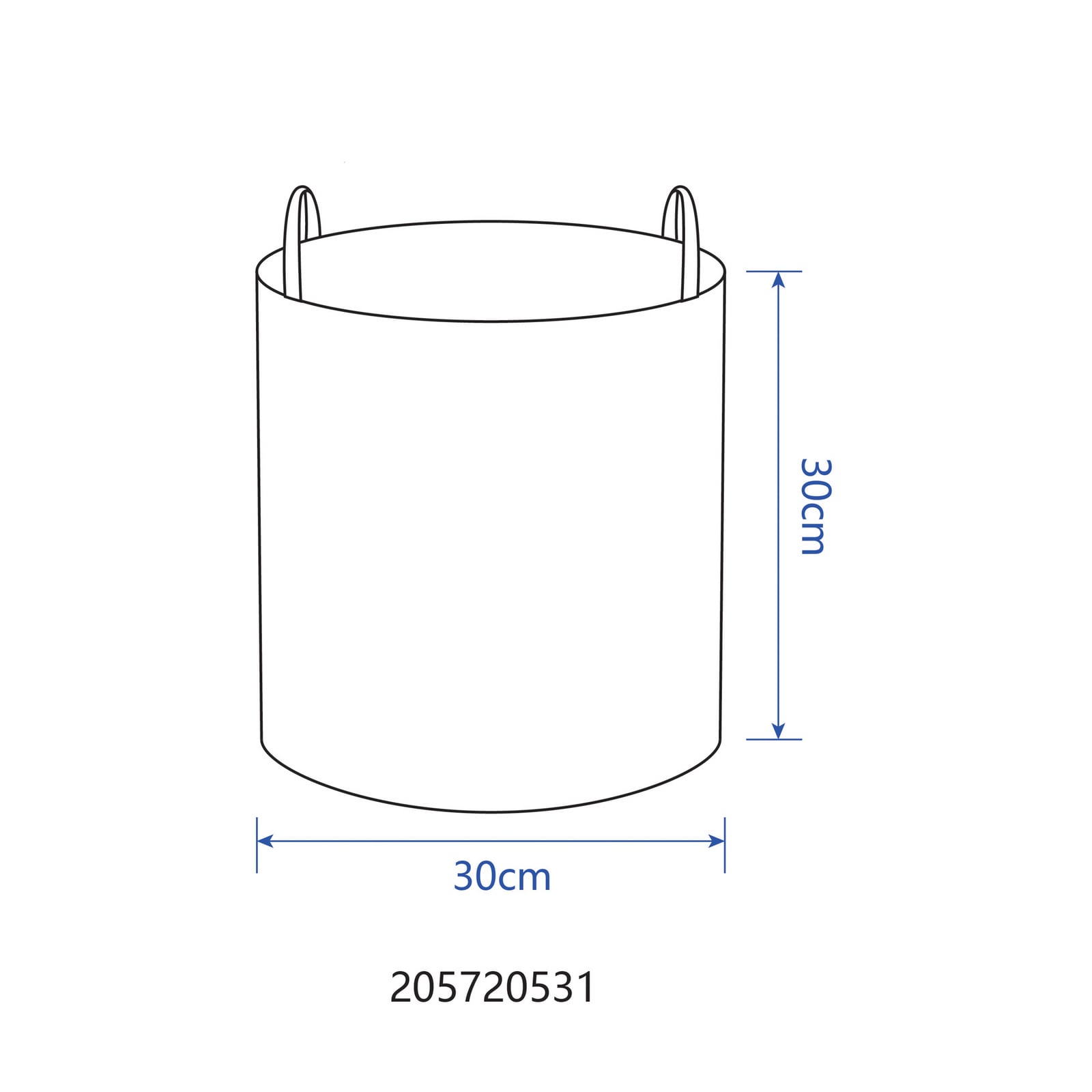 Cestino portaoggetti HDVibes bianco/marrone 30x30 cm - House Doctor