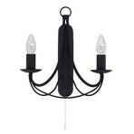 Maypole zidna svjetiljka, dvije žarulje, crna