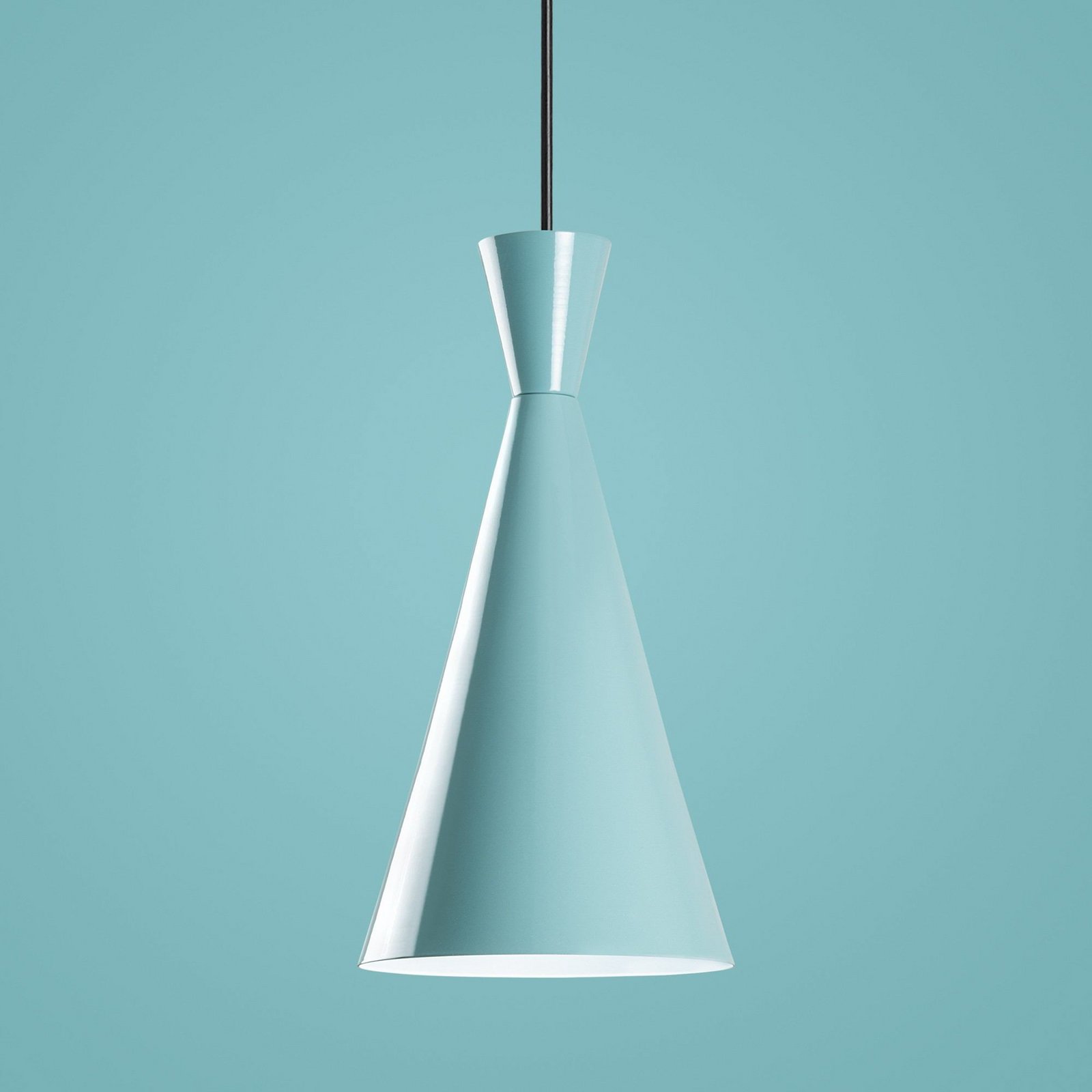 Tom pendant light, turquoise, metal, Ø 19 cm, E27