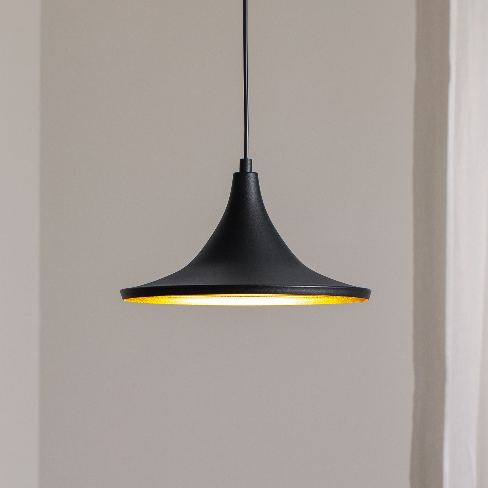 Hängeleuchte Genisy, schwarz, Ø 31 cm, Metall, E27