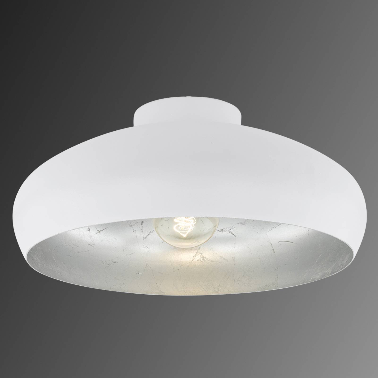Lampa sufitowa Mogano z metalu, Ø40cm, biała