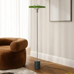 Lampe sur pied Branford, style rétro, vert, métal/marbre - Lindby