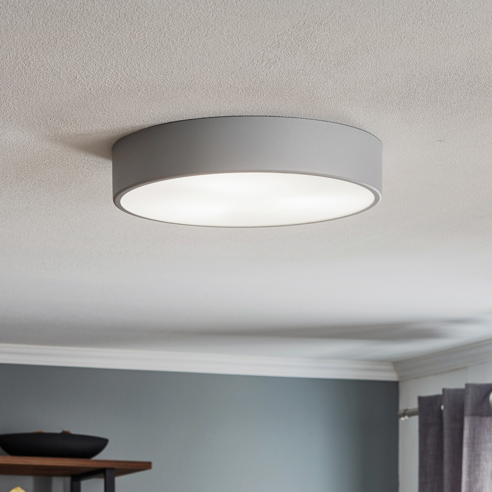 Cleo 400 ceiling light, Ø 40 cm grey
