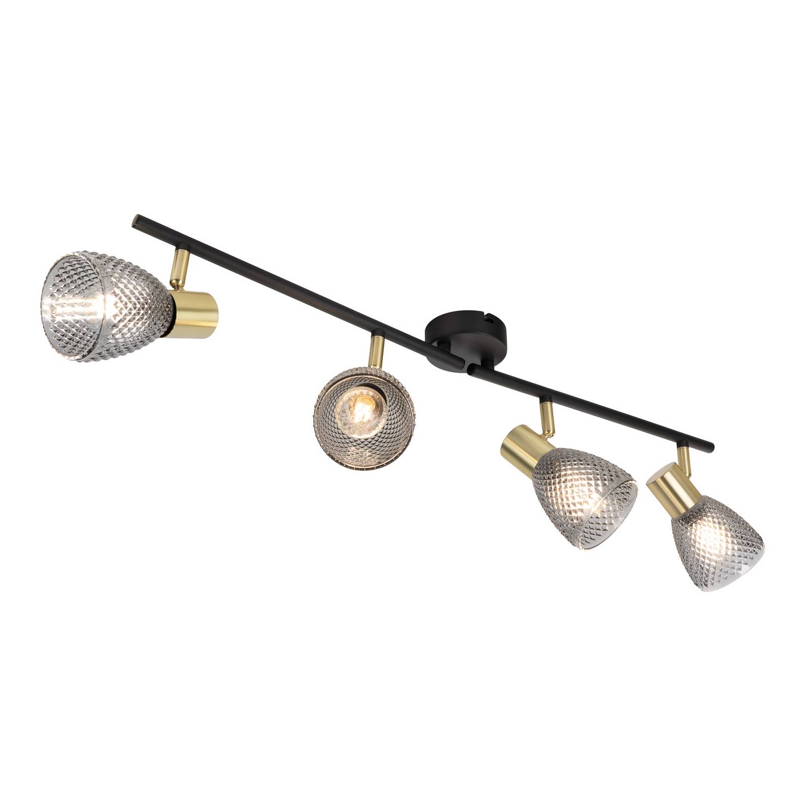  Näve Näve Lindita Ceiling Light, 4-bulb, Glass, Smoke Grey, E14 