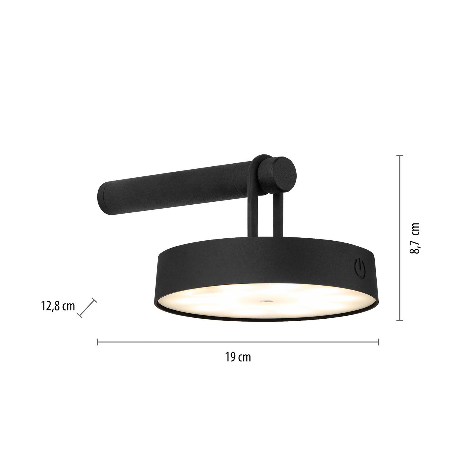 JUST LIGHT. LED wall lamp Arma, black plastic IP44
